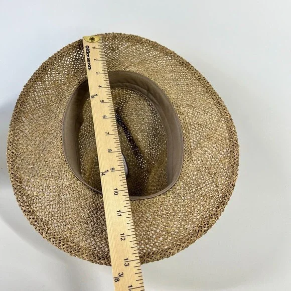 Summer Club Womens Styled In Australia Straw Hat Cream Band Natural Fiber Medium - Picture 7 of 9